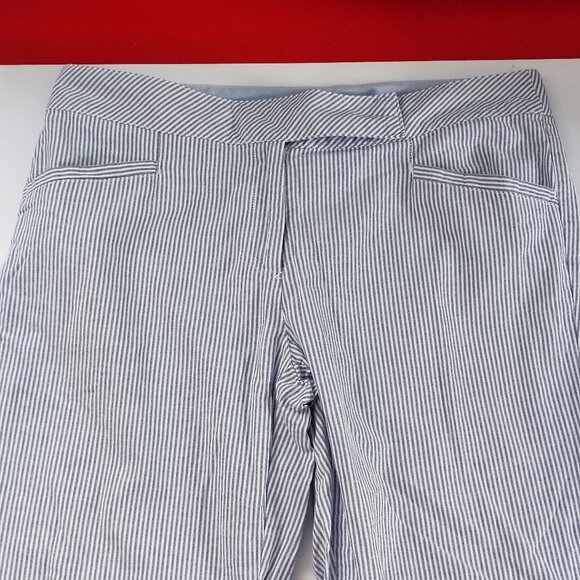 Tommy Hilfiger Capri short summer lightweight white & navy blue stripes size 10 - Picture 4 of 11